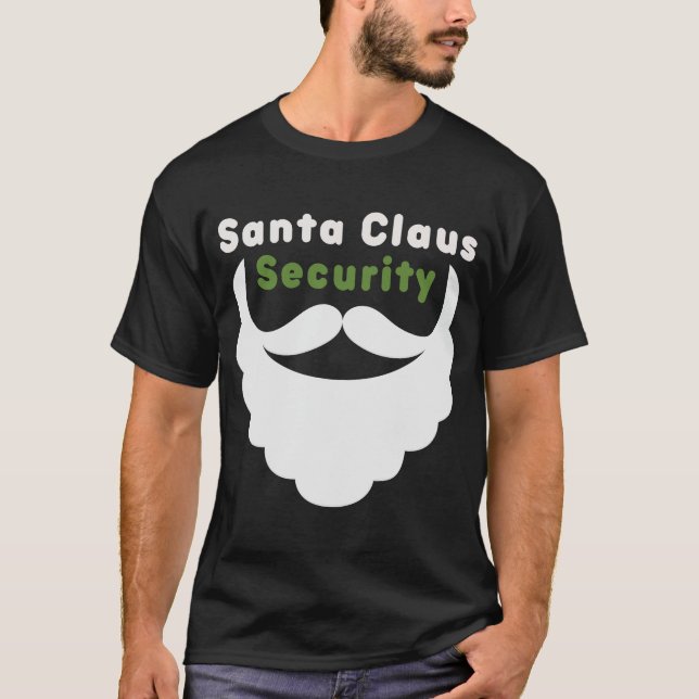 Camiseta Engraçado Papai Noel Segurança Fúria Fúria Vestido (Frente)