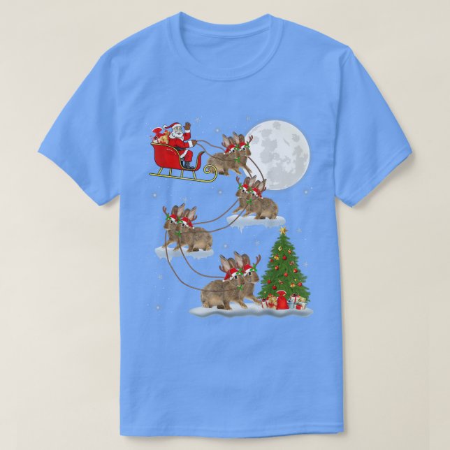 Camiseta Engraçado Papais noeis de árvores de iluminação do (Frente do Design)