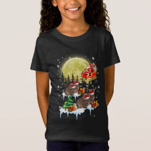 Camiseta Engraçado Papais noeis de árvores de iluminação do
