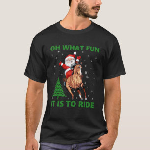 Camiseta Engraçado Papais noeis de Corrida de Cavalo Feio