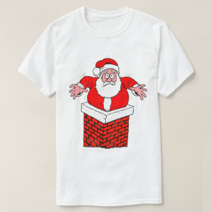 Camiseta Engraçado Papais noeis de Natal Eve Chimney