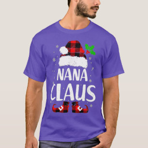 Camiseta Engraçado Papais noeis de pijama de Natal Nana Cla