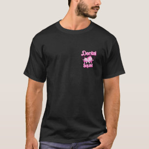 Camiseta Engraçado Papais noeis Dentais Rosa-Rosa Dentados