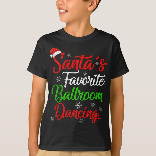 Camiseta Engraçado Papais noeis Xmas Favoritos Dançando Sal (Frente)