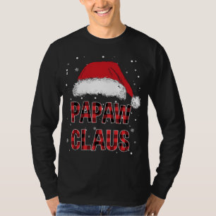 Camiseta Engraçado Papaw Claus Red Xadrez Família Natal Pjs