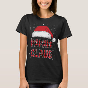 Camiseta Engraçado Papaw Claus Red Xadrez Família Natal Pjs
