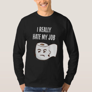Camiseta Engraçado Papel De Banheiro Que Odeio Meu Banho De