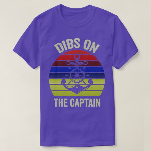 Camiseta Engraçado Para Captain Wife Hus Dibs No Capitão (Frente do Design)