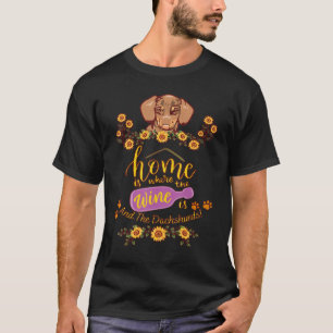 CAMISETA ENGRAÇADO PARA CASA DE CACHORRO ONDE ESTÁ O VINHO 