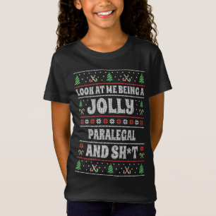 Camiseta Engraçado Paralegal Feio Design Natal Xmas Pensado