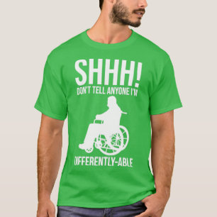 Camiseta Engraçado Paraplégico Paraplégico Cadeira de Rodas