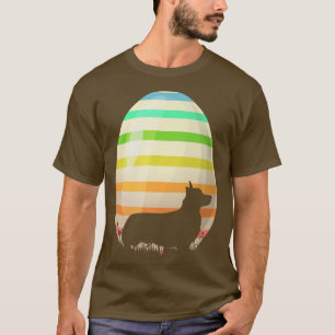 Camiseta Engraçado Páscoa Ovino Estilo de Vintagem Corgi Ca
