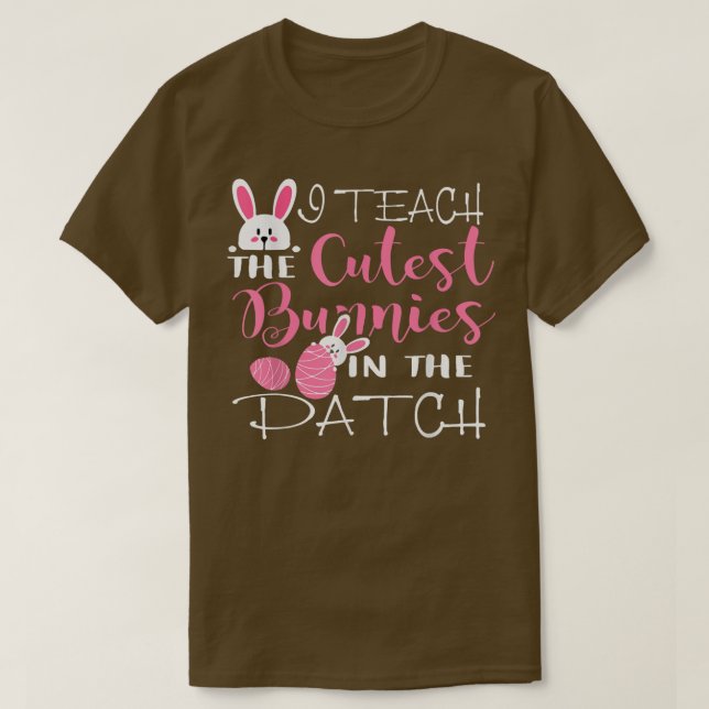 Camiseta Engraçado Páscoa Professora do Jardim de Infância  (Frente do Design)