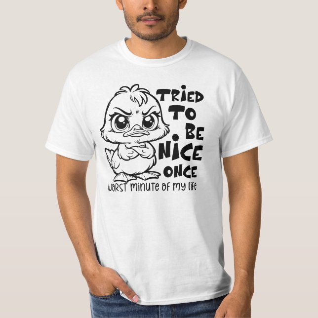 Camiseta Engraçado Pato Cita Humor Sarcástico para Patos Pa (Frente)