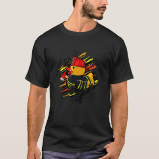 Camiseta Engraçado Pato de Bombeiro