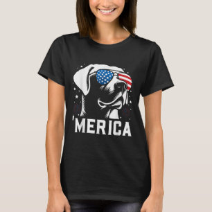 Camiseta Engraçado Patriótico Labrador Retriever Merica Hap