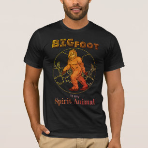 Camiseta Engraçado Pé Grande é Meu Animal Espírito