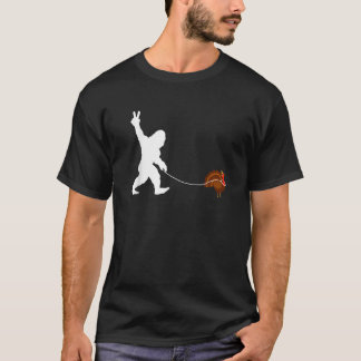 Camiseta Engraçado Pé Grande Sasquatch Turquia Caminhando o