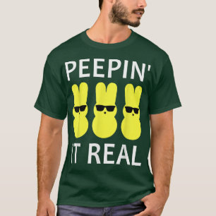 Camiseta Engraçado Peepin It Real Felz pascoa Bunny