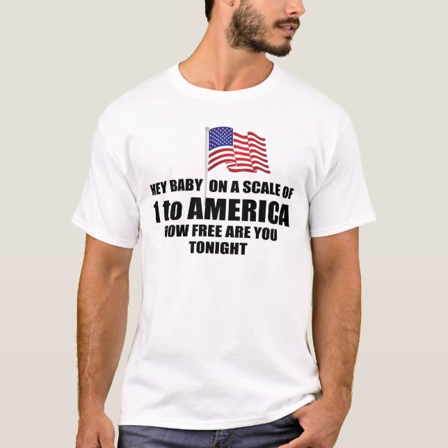 Camiseta Engraçado pegare a linha, como livre está você (Frente)