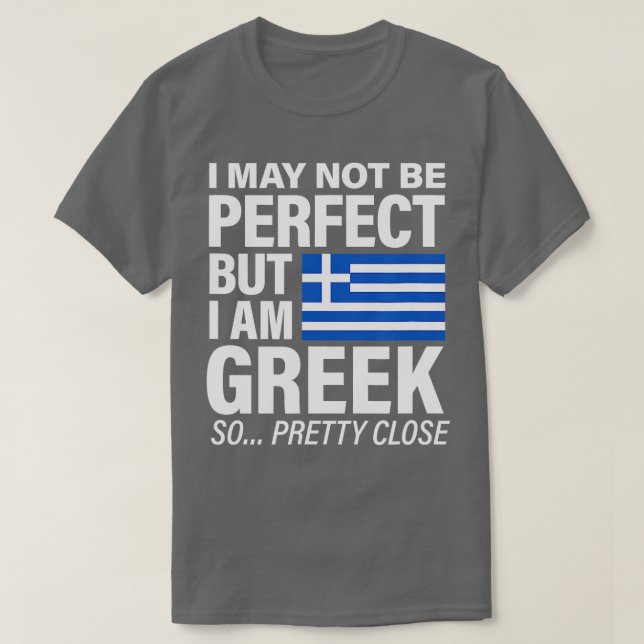 Camiseta Engraçado Perfeito Grego Bandeira Design I Ama Gré (Frente do Design)