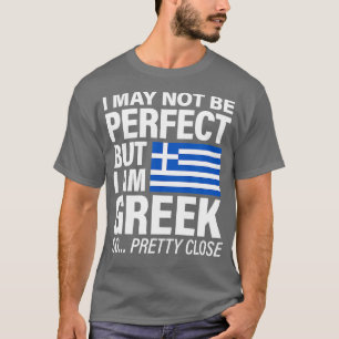 Camiseta Engraçado Perfeito Grego Bandeira Design I Ama Gré