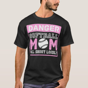 Camiseta Engraçado Perigo Engraçado, A Mãe Vai Gritar Louca