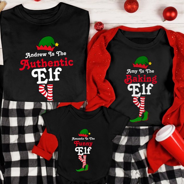 Camiseta Engraçado personalização do esquadrão Elf no Natal (Criador carregado)