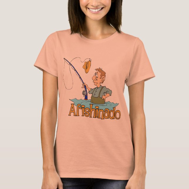 Camiseta Engraçado Pesca Afishinado (Frente)