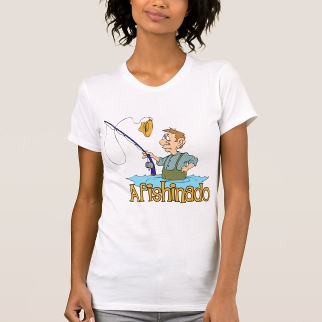 Camiseta Engraçado Pesca Afishinado (Frente)