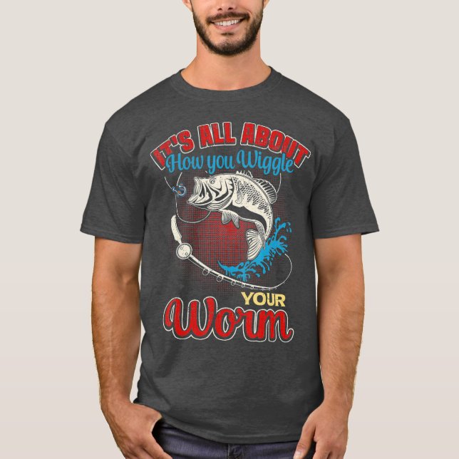 Camiseta Engraçado Pesca de Humor Citação ao Ar Livre (Frente)