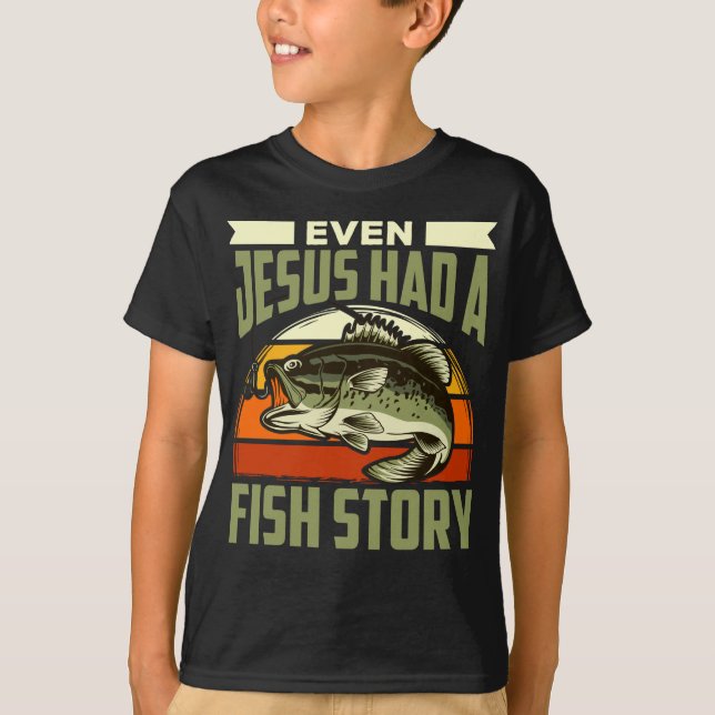 Camiseta Engraçado pescador religioso Piada humor cristão (Frente)