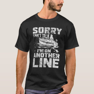 Camiseta Engraçado Pescar, desculpe não poder falar