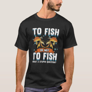 Camiseta Engraçado Pescar Ou Não Pescar O Peixe Dourado L