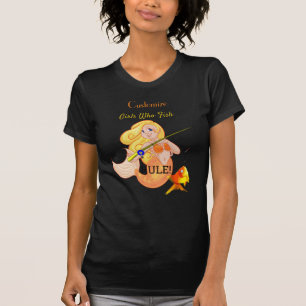 Camiseta Engraçado Pescar Sereia Rapariga Trovão_Cove 