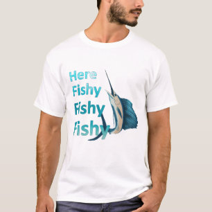 Camiseta Engraçado pesque aqui o Sailfish duvidoso duvidos
