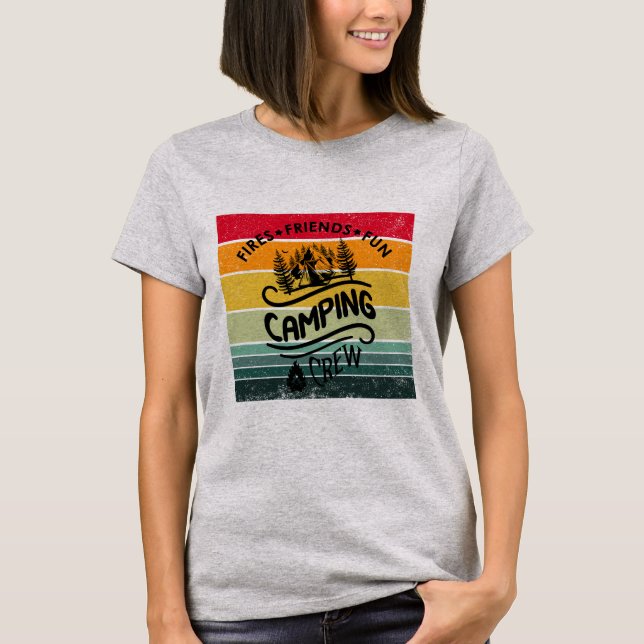 Camiseta Engraçado pessoal de acampamento slogan divertidos (Frente)
