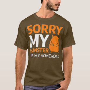 Camiseta Engraçado Pet Animal Citação De Um Hamster Estudan