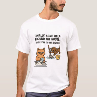 Camiseta Engraçado Pet Chores T-Shirt