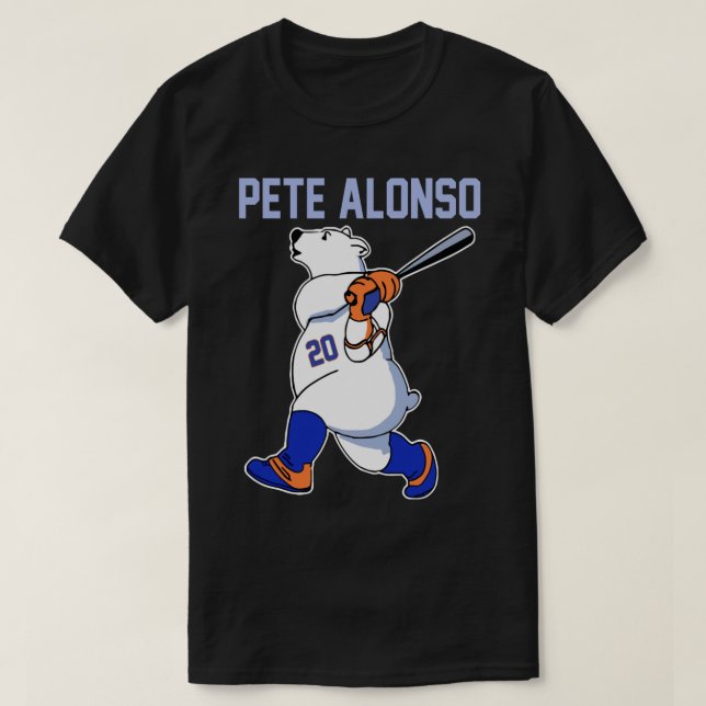 Camiseta Engraçado Pete Alonso Jogando Baseball Love Team C (Frente do Design)