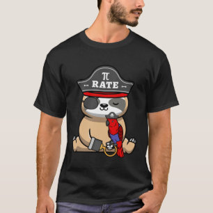 Camiseta Engraçado Pi Day Math Science PI Rate Sloth Pirate