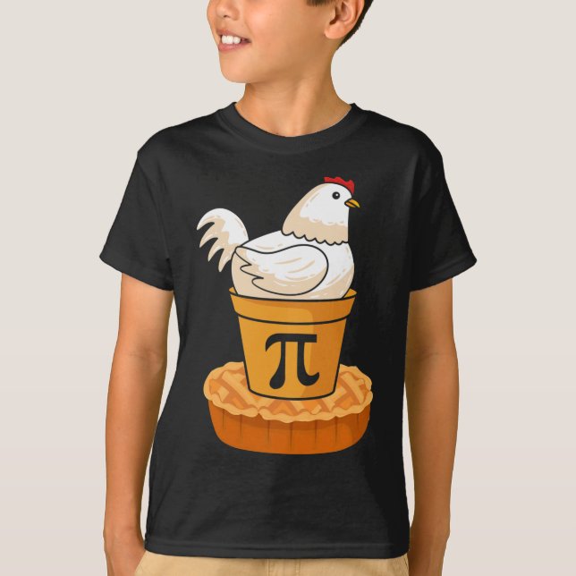Camiseta Engraçado Pi Day - Pizza de Pote de frango - Matem (Frente)