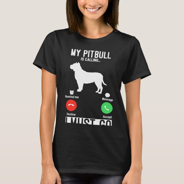 Camiseta Engraçado Pibull Pitbull Dog Pitbull (Frente)