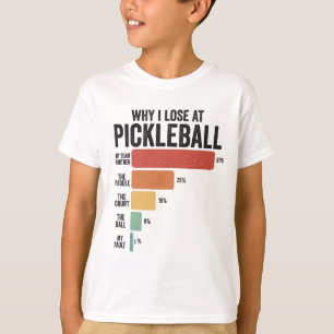 Camiseta Engraçado Pickleball Dink Esporte Por Que Eu Perde