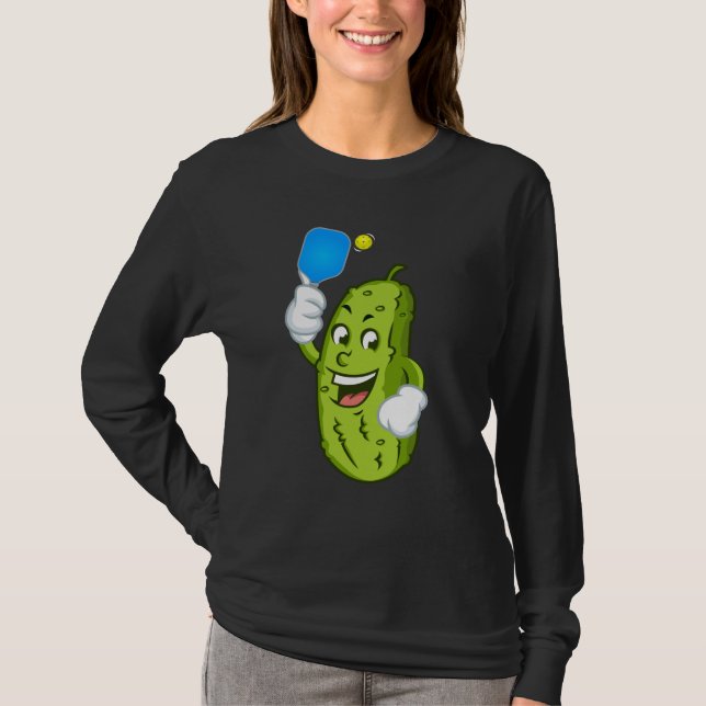 Camiseta Engraçado Pickleball Humor Humor Cucumber (Frente)