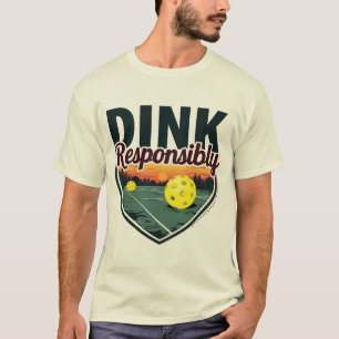 Camiseta Engraçado Pickleball para Homens - "Dink 