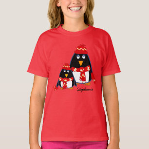 Camiseta Engraçado Pinguins Crianças T-Shirts
