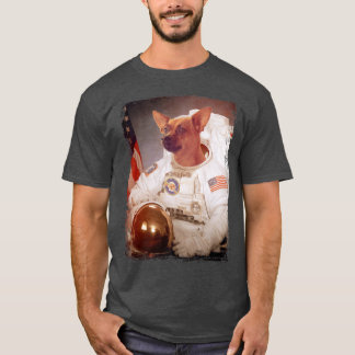Camiseta Engraçado Pinscher Astronauta Space Mission Animal