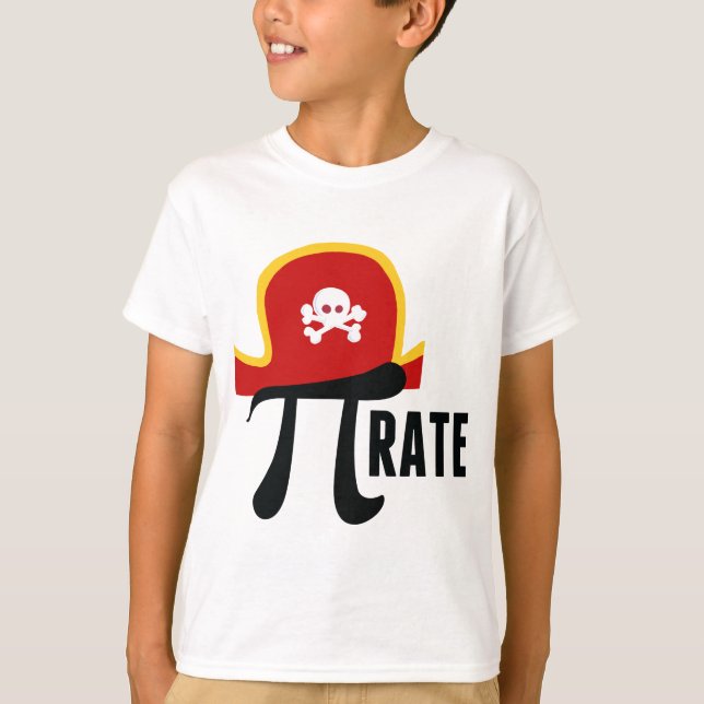 Camiseta Engraçado Pirata Matemática Pun Pi Day Kids (Frente)