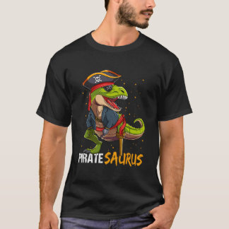 Camiseta Engraçado Pirata Surus Dinosaur T Rex Halloween Co